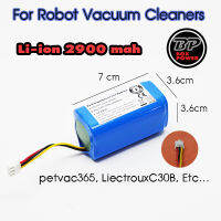 แบตเตอรี่สำหรับหุ่นยนต์ดูดฝุ่น และเครื่องดูดฝุ่นอัตโนมัติ Petvac365,liectrouxC30B, etc... Battery Li-ion 2900 mAh 14.8V(รุ่นอัพเกรด )