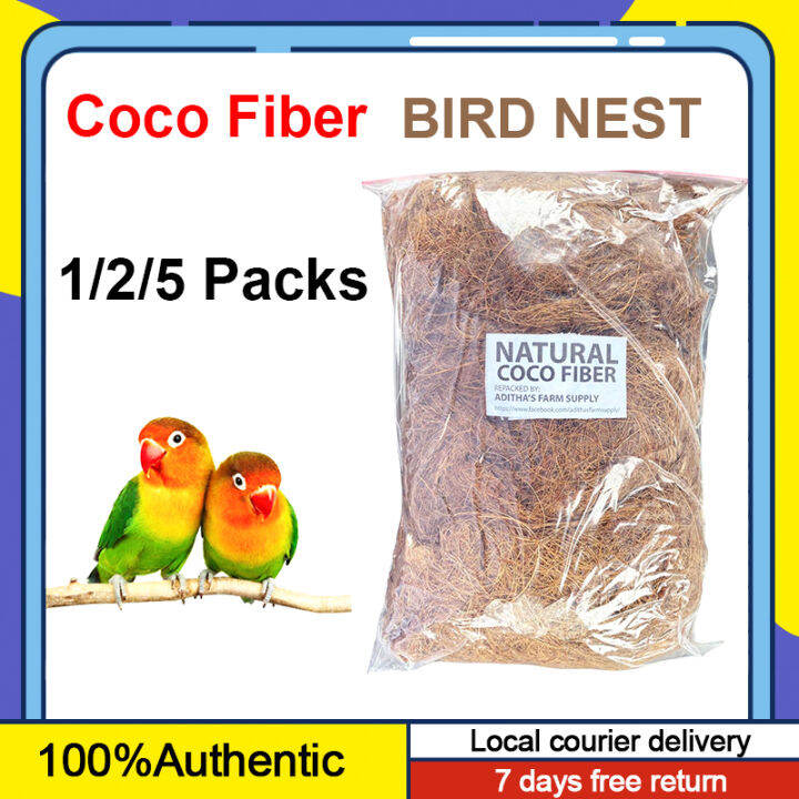 Natural Coconut Fiber Nesting Material Birds Nest for African Lovebirds Parrot Cockatiel