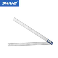 Shahe 500มิลลิเมตรไม้บรรทัดมุมดิจิตอลอิเล็กทรอนิกส์ Goniometer ไม้โปรแทรกเตอร์ดิจิตอลมุมเมตรสแตนเลสเครื่องมือวัด