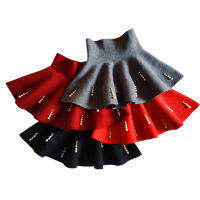 For 3-10 Years Children Clothing Girls Fashion Casual Knitted Skirt Bottoming Pearl Princess Tutu Skirts