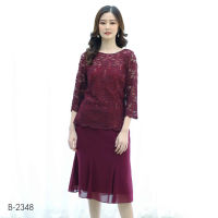 MIKIKO Blouse MI-B2348 ลูกไม้วาเลนเซีย แขนยาว IGPU22-11