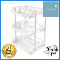 ชั้นคว่ำจานพลาสติก 3 ชั้น CSP 249-3 สีขาว3-TIER PLASTIC DISH DRAINER WITH LID CSP 249-3 WHITE **คุณภาพดี**