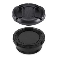 1 set Black Plastic Camera Body Cover + Rear Lens Cap For Digital SLR &amp; 1pcs Univeral 49mm Center Pinch Front Lens Cap For DSLR Camera