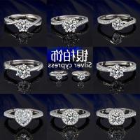 ┇☋ Mo SangShi simulation 1 carat diamond ring 925 sterling silver ring female marriage proposal lovers an engagement ring opening design