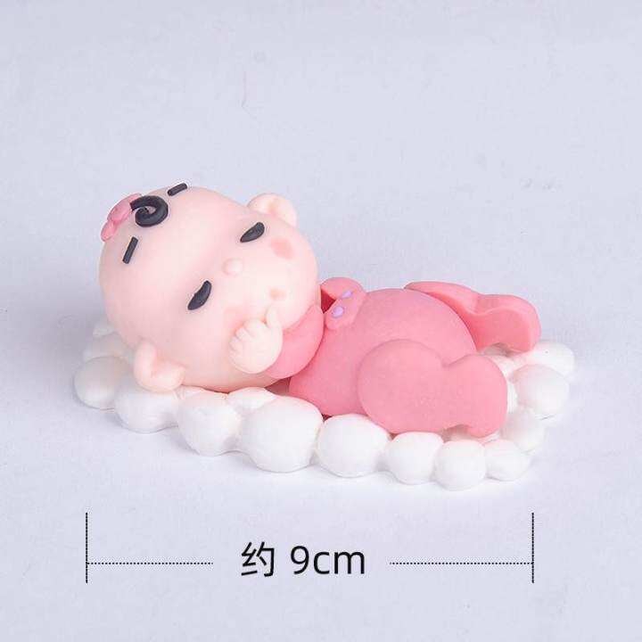 polymer clay topper baby topper 3D baby topper sleeping baby topper ...