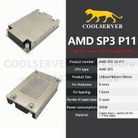 Coolserver P11 1U CPU Cooler Radiator  3 Heatpipes 145W Server CPU Cooler Workstation Computer Cooling Fan  For SP3 AMD Platform