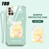 เคสโทรศัพท์ YBD สำหรับ Samsung Galaxy A31 A51 A71 4G M51 M31 M30S ไล่ระดับสีได้ดีเยี่ยมนิ่มโปร่งใสหมีรุนแรงลายการ์ตูนเคสโทรศัพท์กันกระแทกพร้อมกรอบป้องกันกล้องจากเลนส์คลุมทั้งหมด