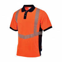 เสื้อโปโลสะท้อนแสงเพื่อความปลอดภัย Hi Vis แขนสั้นมองเห็นได้สูง Workwear แห้งเร็วขนาด L-4XL