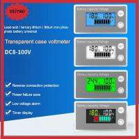 OSJYGO จอ LCD แสดงผล ตัวแสดงความจุแบตเตอรี่ DC8-100V ลิเธียม LiFePO4เซลล์ตะกั่วกรด โวลต์มิเตอร์แบบดิจิตอล ที่มีคุณภาพสูง มืออาชีพอย่างมืออาชีพ มิเตอร์ไฟฟ้ามิเตอร์