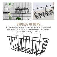 4PCS Shelf for Design Metal Wall Grille, Shelf Design Grid Photo Wall Used for Lattice Photo Wall Wire Basket