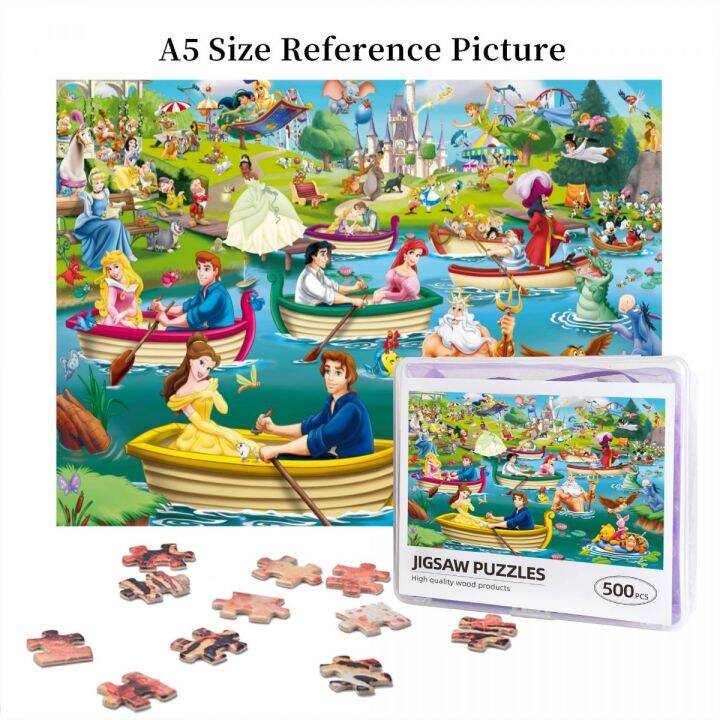 disney-fun-on-the-water-wooden-jigsaw-puzzle-500-pieces-educational-toy-painting-art-decor-decompression-toys-500pcs