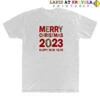 #ถูกสุด เสื้อยืดคริสต์มาส Merry Christmas 2023 Happy New Year T-Shirt/Family Shirt/Cal/Unisex