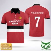 （all in stock）  2023 NEW -Custom Name Number Man-chester Is Red Color Stripes Polo Shirt jersey(FREE NAME LOGO CUSTOM)