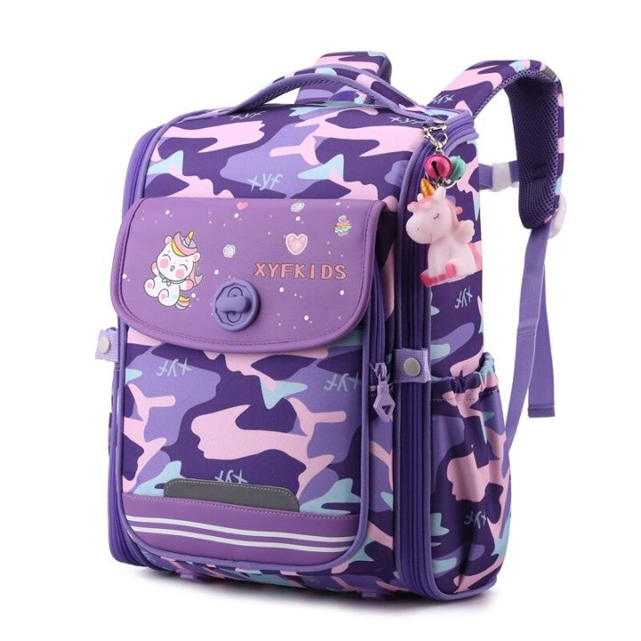 children-1-5-grade-school-backpack-for-girls-orthopedic-kawaii-backpack-kids-antifreeze-cartoon-unicorn-camouflage-school-bags