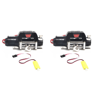 2X Metal Automatic Winch with 3CH Control Line for 1/10 RC Crawler Car Axial SCX10 TRX4 Upgrade Accessories,2