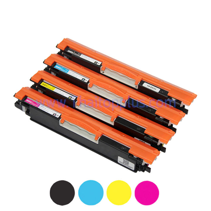 หมึกเทียบเท่า-hp-126a-hp-ce310a-ce311a-ce312a-ce313a-bkcmy-for-hp-laserjet-pro-cp1020-color-printer-series