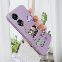 เคส PMP เคส Hp สำหรับ OPPO A78 4G A78 4G เคสโทรศัพท์ลายการ์ตูน Snoppy Dog Charlie ด้านข้างพิมพ์ลายผู้หญิงเคสขอบสี่เหลี่ยมปลอกซิลิโคนน้ำกล้องคลุมทั้งหมดเคสป้องกันทนแรงกระแทก