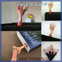 [SHUNSHEN] ที่คั่นหนังสือมือซอมบี้ฮาโลวีน3มิติ,ของขวัญเครื่องเขียนเรซิ่นสำหรับเด็ก,ที่คั่นหนังสือสยองขวัญ