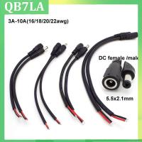 QB7LA 3A-10A 16/18/20/22awg DC Male Female jack plug Power Supply Connector extend Cable 5.5X2.1MM repair Copper Wire big Current 18cm