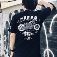 เสื้อเลือกตั้ง Maddogstreet® เสี้อยืด ลาย รุ่น มอเตอร์ไซส์ แขนสั้น เสื้อยืดผู้ชาย S-5XL