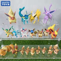 Pokémon หุ่นครอบครัวอีวุย,ของเล่นโปเกมอนอัศวิน Glaceon Leafeon Vaporeon Flareon ตัวเลขโปเกมอนสำหรับเด็กผู้ชายของขวัญวันเกิด C101