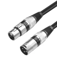 3Pin XLR ปลั๊ก Canon ตัวผู้กับตัวเมียสายเคเบิลเชื่อมต่อมั่นคงสายออดิโอป้องกันเหมาะสำหรับไมโครโฟนลำโพงผสม