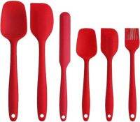 【Worth-Buy】 6Pcs ซิลิโคนอุปกรณ์ทำอาหาร Non-Stick ทำอาหารช้อน Spatula ทัพพีไข่ทนความร้อนครีมขูดเครื่องใช้ในครัวชุด