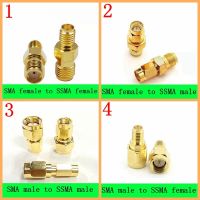 5Pcs/lot SMA To Mini SMA Connector SMA To SSMA Male Plug&amp;Female Jack Straight  Adapter RF Coaxial Connector High Quality Electrical Connectors