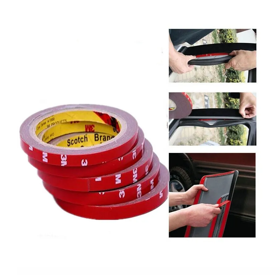 10 Pcs Practical Red 3m*10mm Car Off Road Foam Double Side Tape Adhesive