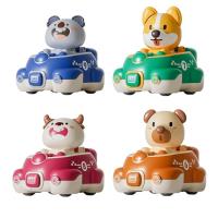 Inertia Toy Car Interactive Pull Back Toy Small Animal Cars Pull Back Cars Truck Toys Multifunctional Eco-Friendly Early Educational Inertia Toy for Boys Girls trendy