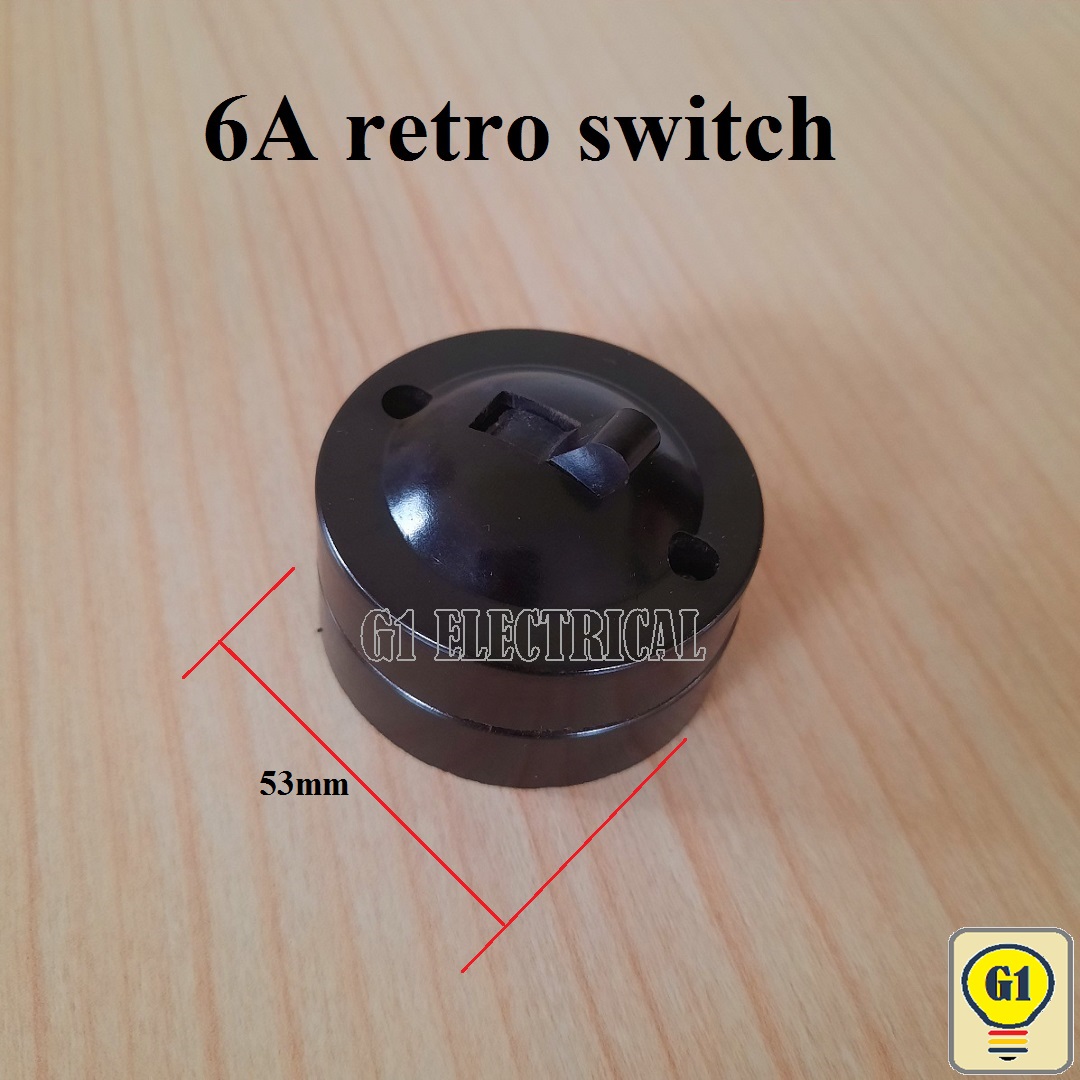 Retro kampung style switch, traditional old fashion light switch, 6A 240V AC