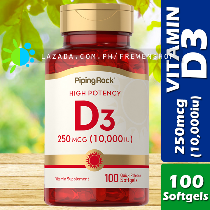 VITAMIN D3 250mcg / 10,000iu HIGH POTENCY x 100 / 250 Softgels Vitamin ...