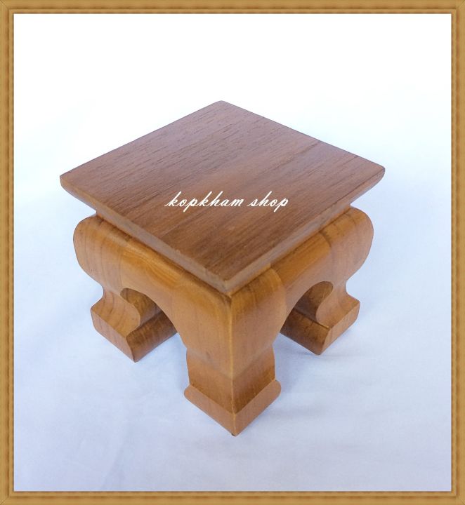 โต๊ะยอด-ขาสิงห์-ขนาด-4-4-ส-4-นิ้ว-โต๊ะหมู่บูชา-โต๊ะ-ฐานรองพระ-แท่นรองพระ-ตั่งวางพระ-โต๊ะเสริม-ฐานรองพระไม้สัก-ชั้นวางพระไม้สัก