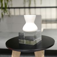 C&amp;C HOME White Ceramic Vase with Crystal Base แจกัน แจกันเล็ก ของแต่งบ้าน แจกันแต่งบ้าน แจกันเซรามิก แจกันเซรามิคพร้อมฐานคริสตัล แจกันขนาดเล็ก แจกันดอกไม้