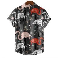 Hot Selling Summer Casual Cute Dog Mens Vocation Lapel Camisa Oversized Hawaiian Shirt 3D Print Fashion Men Women Beach Short Sleeve Blouse