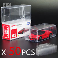 กล่องโชว์พลาสติกใสสำหรับล้อร้อน50ชิ้น,กล่องไม้ขีดไฟ,Tomica,Saisho ของเล่นรถยนต์ชุดรถโมเดล1/64 HOME011B