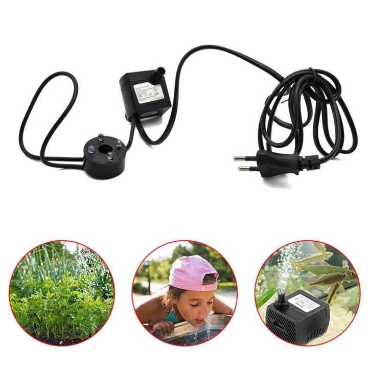 LAIFLE Mini EU Plug Fish Tank Aerator Fish Pond Water Cycle Motor Pump