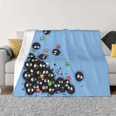 （in stock）Candy bath blanket, soft and warm Flannel Totoro studio, Ghibli animation, outdoor sofa, bedding, bedspread（Can send pictures for customization）