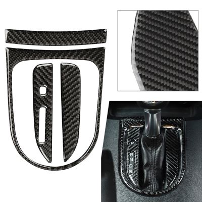 ☊﹍❒ 4Pcs Car Gear Shift Box Panel Cover Trim For Ford Mustang 2015 2016 2017 2018 2019 Carbon Fiber ABS Decorative Kit