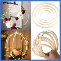 OWMXZL 10Pcs เครื่องมือ ทรงกลม DIY ฝันจับ ห่วงไม้ไผ่ แหวนไม้ไผ่ ห่วงดอกไม้