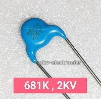 (10ตัว) 681K , 681 , 680PF  2KV 2000V Ceramic Capacitor Murata