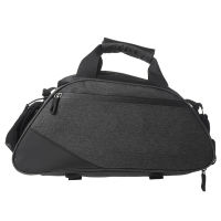 Multifunctional Bicycle Rear Seat Bag Large Capacity Double Zippers Cycling Bike Rack Trunk Bag Pannier Handbag Shoulder Bag