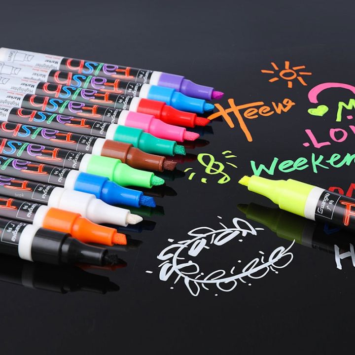 12-pcs-liquid-chalk-markers-pens-erasable-colors-highlighters-led-writing-board-glass-neon-pen-chalkboard-blackboard-windows