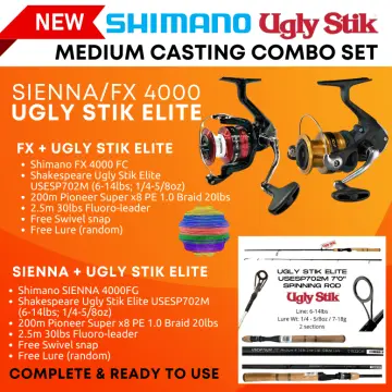 Shop New Medium Combo Set Ugly Stik Elite 7ft / Shimano Fx Or Sienna 4000 Casting  Set with great discounts and prices online - Feb 2024