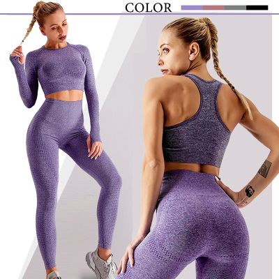 2PC Womens tracksuit Seamless Yoga Set Women Sportswear Suit For fitness Workout Clothes Sports Outfit Gym Set Sports Suits