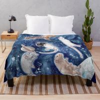 【CW】✳◈℡  Rats and Spelled Backwards Throw Blanket Rodents Cartoon Blankets for Room Bedroom