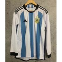 Most popular 【WLGW】3 Stars Football Jersey 2022-2023 Argentina Jersey Home Long Sleeve Soccer Jerseys Shirt S-XXL