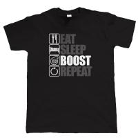 Eat Sleep Boost Repeat, T Shirt - Turbo Jdm Gti Vrx Evo Drag Racing 2019 Hip Hop New Clothing Short Sleeve On Up Shirt