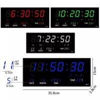 (Flash-Sale) นาฬิกาดิจิตอลแขวนติดผนัง JH3615 มีหลายสี ตั้งปลุกได้ LED Digital Clock jh3615 สุดพิเศษ นาฬิกาแขวนเก๋ๆ นาฬิกา ติด ผนัง นาฬิกาแขวนผนัง นาฬิกาแขวนใหญ่