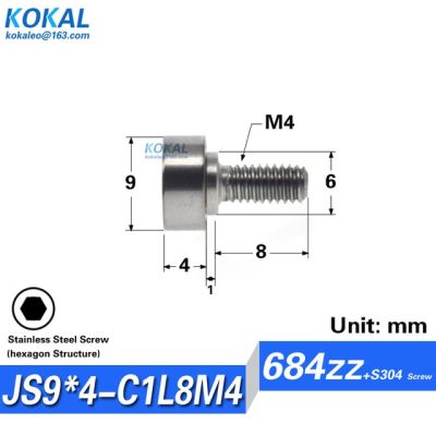 แบริ่งสกรูที่มีคุณภาพสูง M3/M4/M5/M6 Sus304สแตนเลสด้ามตลับลูกปืนเม็ดกลม Ntbg Bjl01แบริ่งเกลียวนอก608/626 1ชิ้น